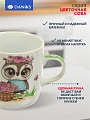 Кружка керамика, 230 мл, Цветочная сова, Daniks, белая - фото 3