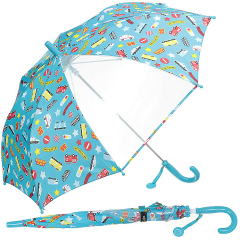Зонт детский трость, 8 спиц, 50 см, сплав, пвх, в ассортименте, 302-309
