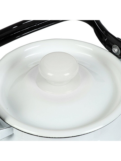 Чайник сталь, эмалированное покрытие, 3.5 л, сферический, белый/палевый, Сибирские товары, в ассортименте, С42716.3П/3