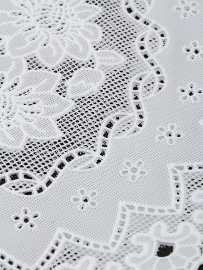 Салфетка для стола ПВХ, 30 см, круг, Grace, Лейс, бел, LO-0902U