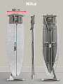 Доска гладильная 122х42 см, Grant, подставка для утюга, гладильный рукав, встроенная розетка, полка для белья, удлинитель 1.9 м, Nika, НГТ/4 - фото 4
