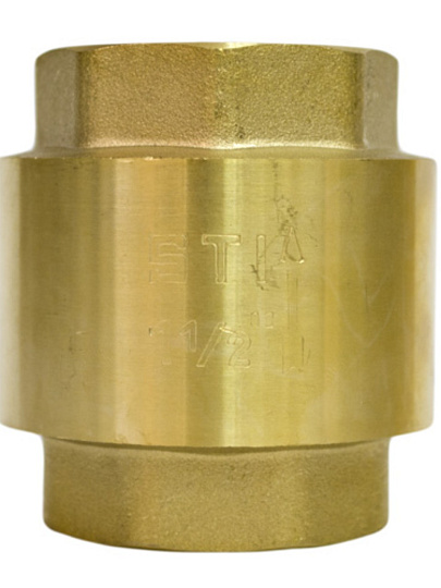 Клапан обратный 1&quot; 1/2, латунь, DN 40, пружинный, STI