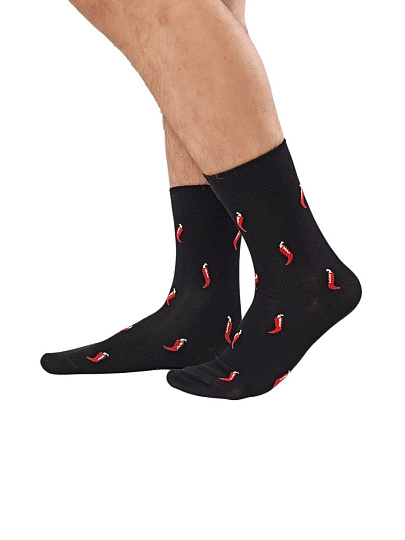 Носки для мужчин, Clever, Эйс, 23Ф, черные, р. 27, А927