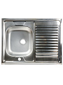 Мойка кухонная накладная, Ukinox, Стандарт, нержавеющая сталь, 800х600х155 мм, STD800.600 ---4C 0R - фото 2