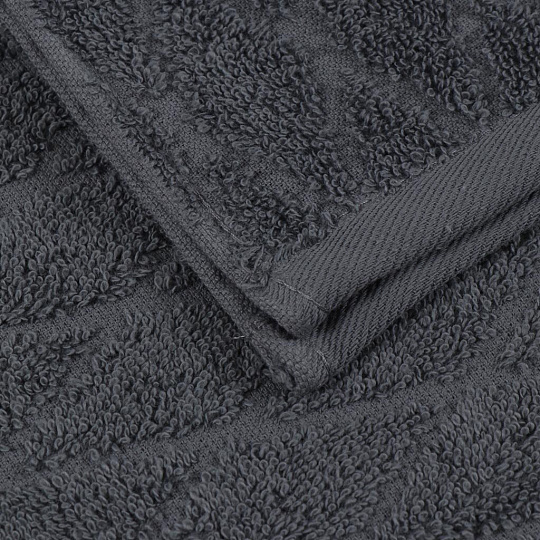 Полотенце кухонное махровое, 30х50 см, 450 г/м2, 100% хлопок, Barkas, Ромбы, темно-серое, Узбекистан