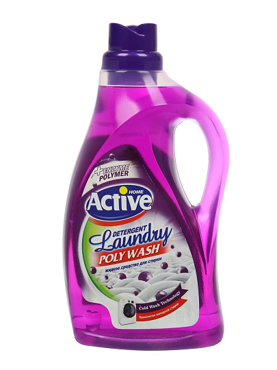 Гель для стирки Active, 2.5 л, универсальный, Poly Wash, Лаванда