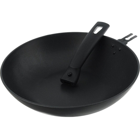 Сковорода-вок литой алюминий, 26 см, антипригарное покрытие, Алита, съемная ручка, 12101