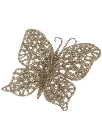 Набор елочных украшений Бабочка, 6 шт, золото, 7 см, Y4-8497