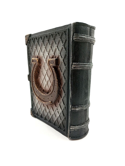 Копилка Символ Года Книга Конь, 21 см, гипс, G040-21-105K, черно-бронзовая