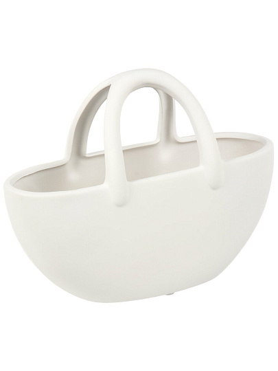 Ваза керам, настольная, 22х8х18 см, Сумка, зел, Y4-11044