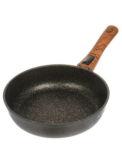 Сковорода алюминий, 24 см, антипригарное покрытие, Kukmara, Granit Ultra Induction original, съемная ручка, индукция, сгоиш242а