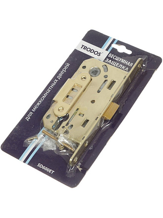 Защелка врезная, Trodos, SD600ET PB, 202035, магнит, без ручек и сердцевины, бесшумная, золото