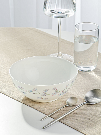 Салатник стеклокерамика, круглый, 18х7 см, 0.95 л, Флер, Daniks, LPKW-70/ 220804