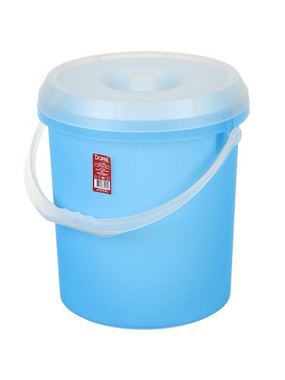 Ведро пластик, 20 л, с крышкой, в ассортименте, хозяйственное, Darel, 20120