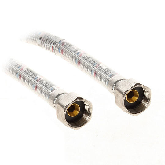 Подводка для воды 1/2&quot;х0.4 м, г-г, сталь, полимер, Frap