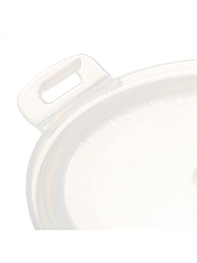 Контейнер пищевой пластик, 350 мл, 12х12х3 см, голубой, круглый, складной, Y4-6483