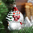 Елочное украшение Елочка, Снеговик с елкой, 8.2 см, стекло, С1777 - фото 2