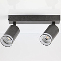 Светильник на основании General Lighting Systems, Башня, 50 Вт, GU10, на 2 лампочки, IP20, d5.5х10х10 см, боковое рассеивание, Спот, бетон, 662070
