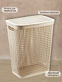 Корзина для белья, 35 л, прямоугольная, плетеная, пластик, латте, Idea, Пирула, М2614 - фото 2