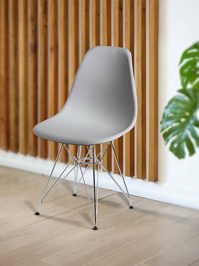 Стул обеденный полипропилен, до 110 кг, серый, Миринда, T2023-053