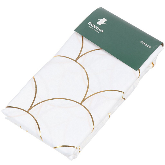 Штора для ванн 180х200 см, полиэстер, Swensa, Chiara, бело-золотая, SWC-90-76