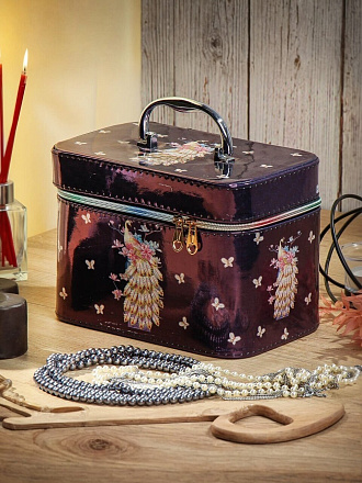 Шкатулка-кейс для украшений и косметики, 23х15х17 см, в ассортименте, Y4-3131