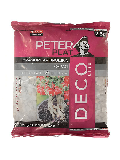 Мраморная крошка Peter Peat, Светло-серая, 2.5 кг