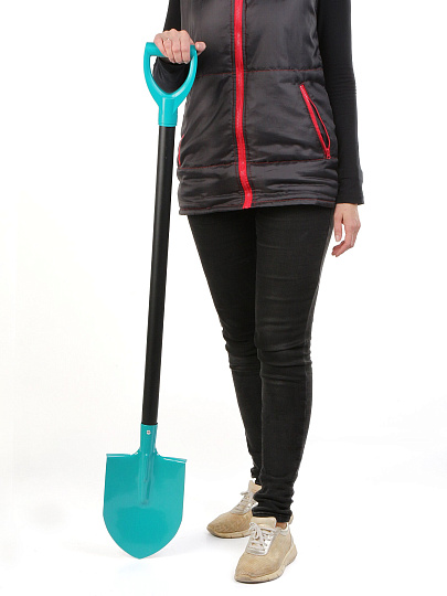 Лопата штыковая, сталь, 1.5х180х330х1180 мм, черенок металлический, с рукояткой, Инструм-Агро, 030227