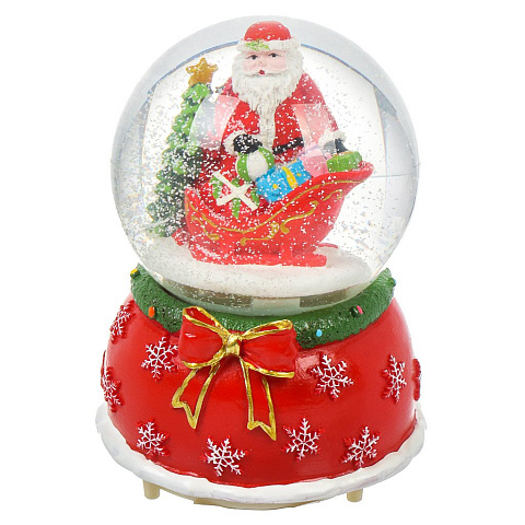 Фигурка декоративная Снежный шар, 10 см, свет, LED, батарейки 3ААА, XM14-10