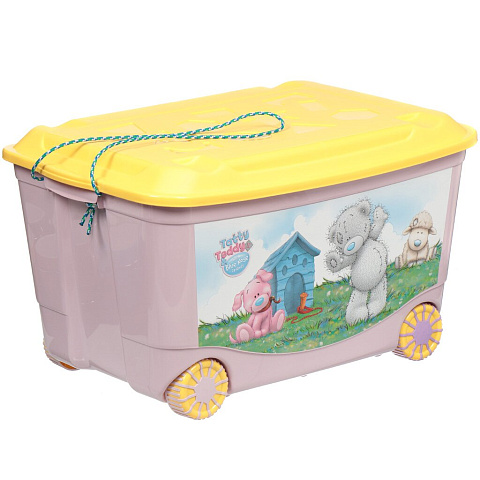 Ящик для игрушек Бытпласт Me to you С13041, розовый, 58х39х33.5 см