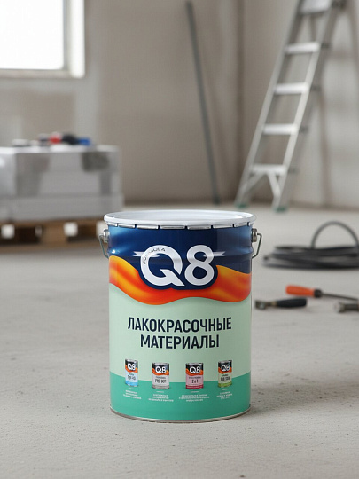 Грунт-эмаль Formula Q8, по ржавчине, быстросохнущая, алкидная, черная, 20 кг