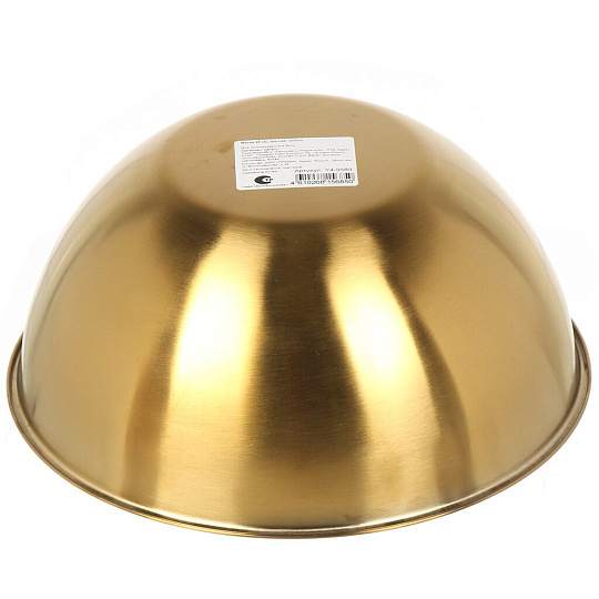 Миска нержавеющая сталь, круглая, 25 см, Y4-9589, золото