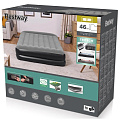 Матрас надувной Bestway, 203х152х46 см, 67403BW, насос встроенный, электрический, флокированный, с сумкой, с распределением нагрузки, 300 кг - фото 16