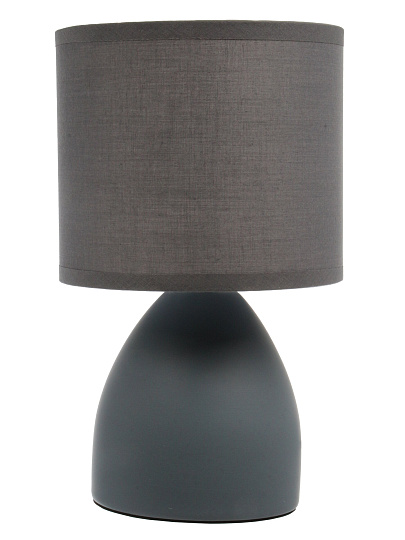 Светильник настольный E14, 40 Вт, серый, абажур серый, Rivoli, Nadine, 7042-501, керамика