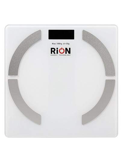 Весы напольные электронные, Rion, Baobo-3W, стекло, до 180 кг, Bluetooth, LCD-дисплей, белые