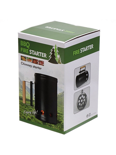 Стартер угольный для розжига 27.5х16.5см цилиндр, железо, Y9-280