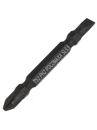 Бита ударная Росомаха, PH2/SL5,5, 65 мм, 10 шт, магнитный адаптер, 350001