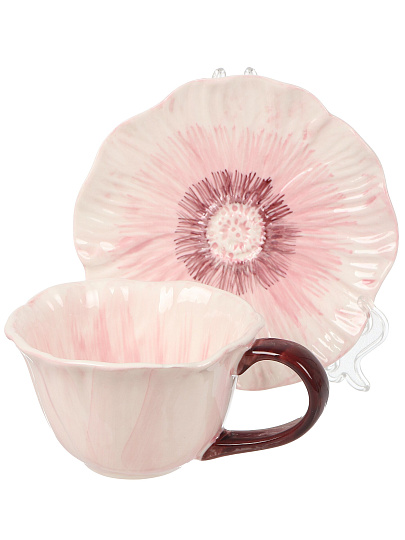 Чайная пара керамика, 2 предмета, на 1 персону, 300 мл, Бутон, B060882