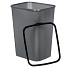 Контейнер для мусора пластик, 20 л, прямоугольный, с фиксатором, серый металлик, черный, Violet, Tandem, 842258 - фото 2