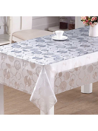 Клеенка Silvano, Тиснение, 1.39х20 м, ПВХ, прозрачная, TC241-001