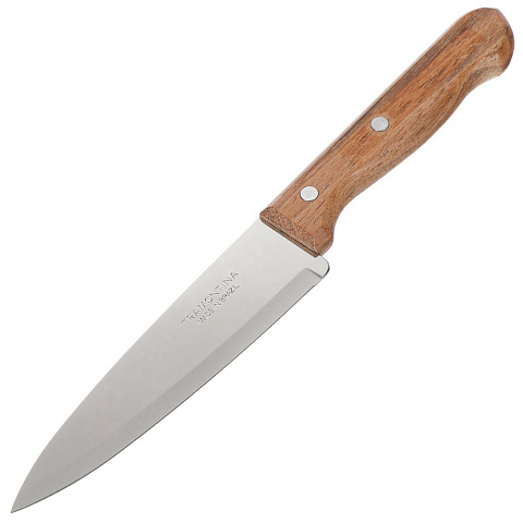 Нож кухонный Tramontina, Dynamic, поварской, нержавеющая сталь, 15 см, рукоятка дерево, 871-394