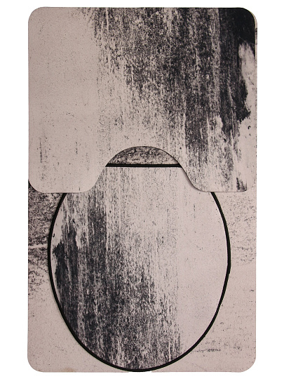 Набор ковриков для ванной, 3 шт, 0.5х0.8, 0.5х0.4, 0.45х0.39 м, диатомит, быстросохнущий, серый, Silvano, Вельвет