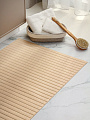Коврик для ванной, антискользящий, 0.8х15 м, вспененный ПВХ, светло-бежевый, Вилина, Виктория, LB