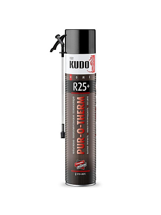 Пена-утеплитель KUDO, бытовая, 850 г, всесезонная, KUPHTER10R25+
