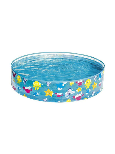 Бассейн с жестким бортом Bestway, 122х25 см, Fill 'N Fun Sparking Sea, 55028, 277 л