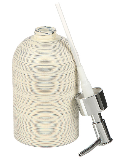 Дозатор для жидкого мыла для ванной и кухни, Серо-голубой, полистоун, 7.6х7.6х12.2/18.2 см, BRE0880AA-LD