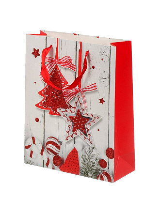 Пакет подарочный 26х10х32 см, в ассортименте, Зимняя сказка, Y4-8549