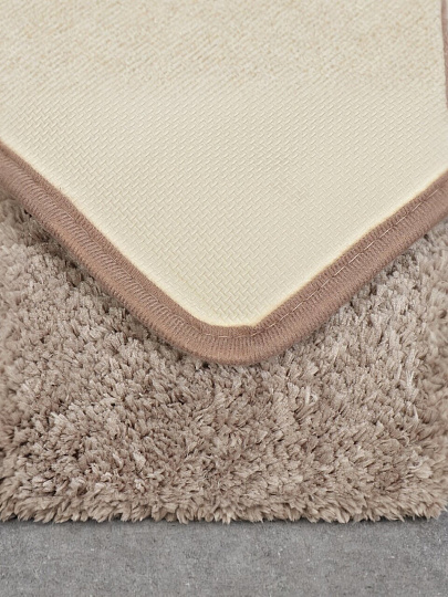Коврик для ванной, 0.5х0.8 м, полиэстер, серый, коричневый, Альпака, Y6-1932