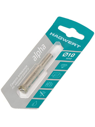 Сверло алмазное по керамограниту, Rennbohr, Alpha, диаметр 10 мм, 676210