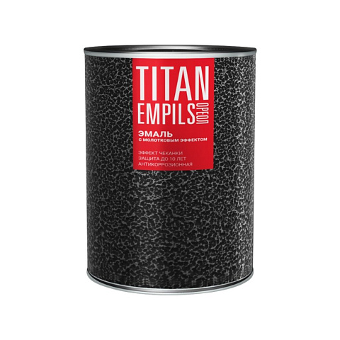 Эмаль Ореол, Titan, с молотковым эффектом, алкидно-стирольная, коричневая, 0.8 кг